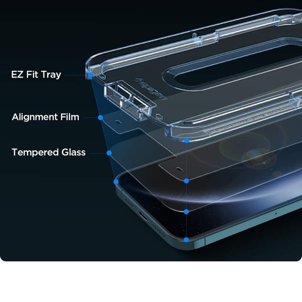 Spigen iPhone 12 Pro Max Tempered Glass Screen Protector - Picture 4 of 9
